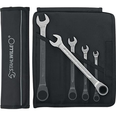 STAHLWILLE  Juego  de  llaves  combinadas  con  carraca  17F/5  de  5  piezas  SW  8-19mm  planas  -  96401705 (1/4)