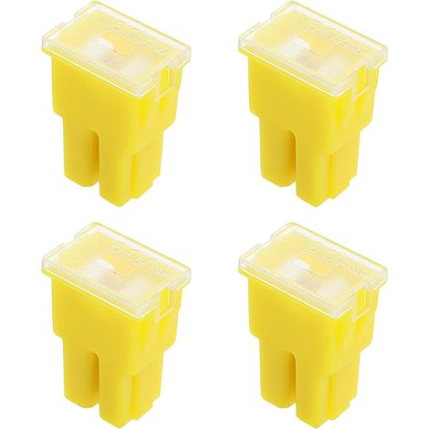 4 Pièces Fusible Femelle Terminal Case 32V 60A Fusible à Cartouche Push Fit pour Remplacer Le Fusible à Cartouche dans Les Automobiles Et Les Camions (Jaune) (1/5)