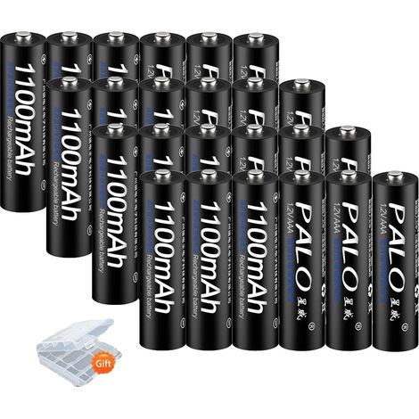 Piles AAA Rechargeables, Ni-MH, Longue Durée de Vie, 24Pcs AAA, 1.2V-b (1/2)