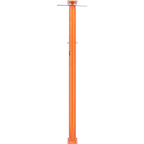 Cric de plancher pour maison, hauteur réglable de 142 à 254 cm, capacité de charge maximale de 8165 kg, poteau de support réglable pour sous-sol, cric télescopique en acier pour levage et support temp (1/5)