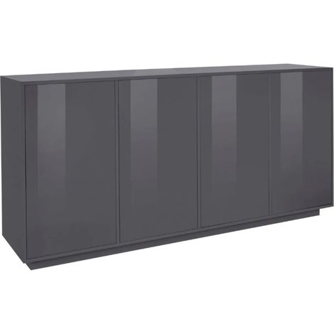 Credenza da Soggiorno 180 cm Antracite Laccato 4 Ante Push to Open (1/4)