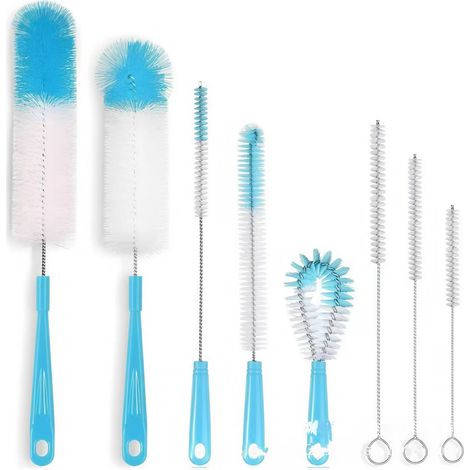 Lot de 8 brosses de nettoyage pour biberons résistantes aux rayures sans BPA adaptées à différentes surfaces (1/5)