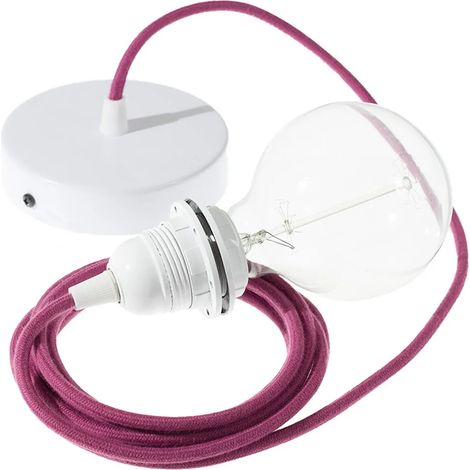 Lampe suspension Creative Cables rc32 cuivre câble textile 2m (1/3)