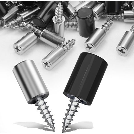 Plankdragers - Ijzer Vernikkeld - 7,5 mm - Capacité De Charge 20 kg Par Ensemble - Pour Planches De Meuble Et Vitrieres - Lot De 120 Pièces (60 Supports + 60 Vis + 60 Capuchons En Silicone)