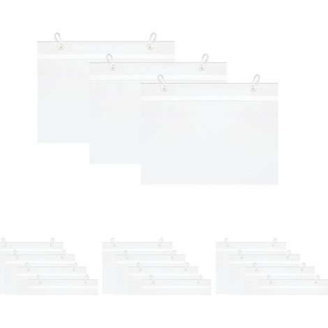 15 pièces Porte-étiquettes en Plastique Transparent,15 x 12.2cm porte etiquette,Étiquette de Prix Porte-Étiquette, Réutilisables Porte-prix,pour Étagère,Marchandises(avec 30 Boucle de suspension) (1/5)