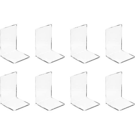 Buchstützen, Acryl-Buchstützen, transparente Buchstützen, Buchstopper, transparente Buchstützen