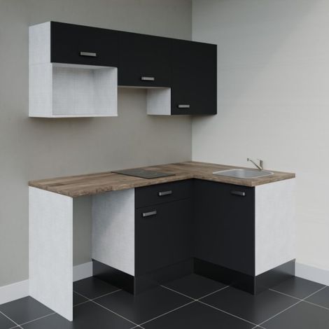 Kitchenette d'angle KA03L-PT avec plan de travail et évier