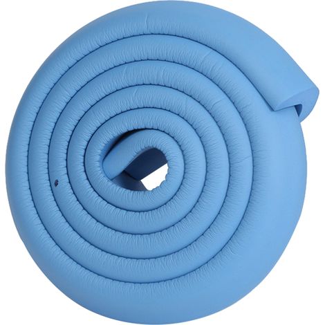 Protège-coins en L bleu pour bébé, coussin anti-choc souple pour maison et maternelle, sécurité enfant. (1/5)