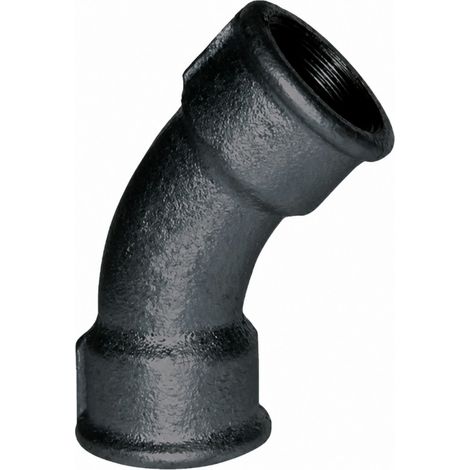 Winkelstück verformbar 45°, 12x17, weiblich schwarz