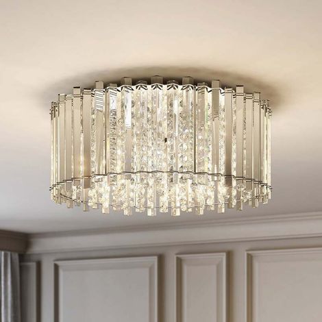 [GEBRAUCHT] B-Ware Lucande Deckenleuchte Limana LED Lampe Leuchte dimmbar chrom Ø50cm 6-flammig (1/2)