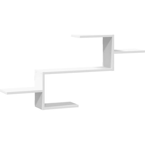 Maison Exclusive - Wandregal Weiß 104x15x49 cm Holzwerkstoff