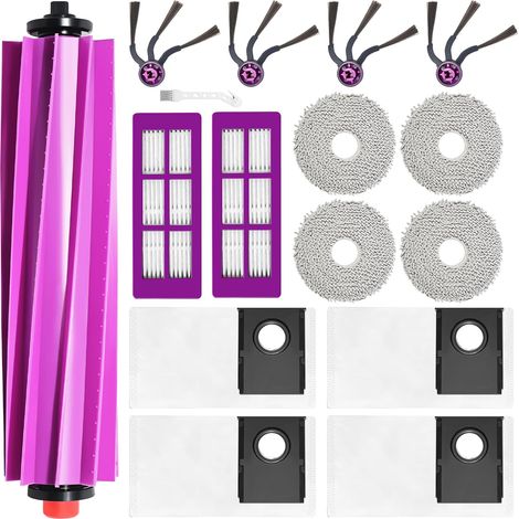 Repuestos para Aspiradora EUREKA J15 Evo Ultra: 1 Cepillo Principal, 4 Paños de Microfibra, 2 Filtros de Repuesto, 4 Bolsas de Polvo, 4 Cepillos Laterales, 1 Cepillo de Limpieza (1/5)
