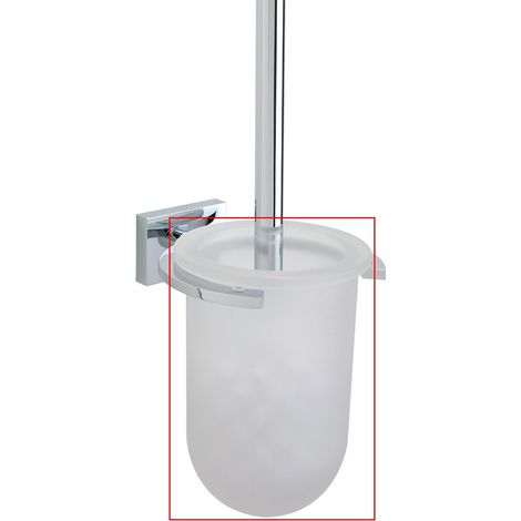Bacinella di ricambio in vetro per porta scopino della serie Smart