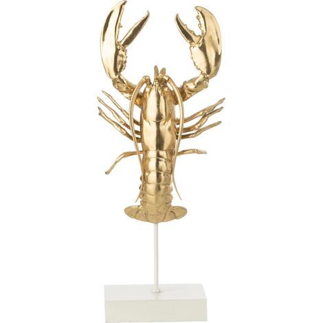Statuette Homard en Résine "Oro" 57cm Doré
