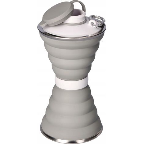 Gobelet pliable en silicone 500 ml Gris (9,6 x 18,5 cm) (1/5)