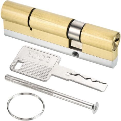 32.5/67.5 (100mm Globale) Européen Double Serrure Cylindre, Porte Cylindre Serrure avec 8 Clés pour Bois Portes, Aluminium Portes (1/5)