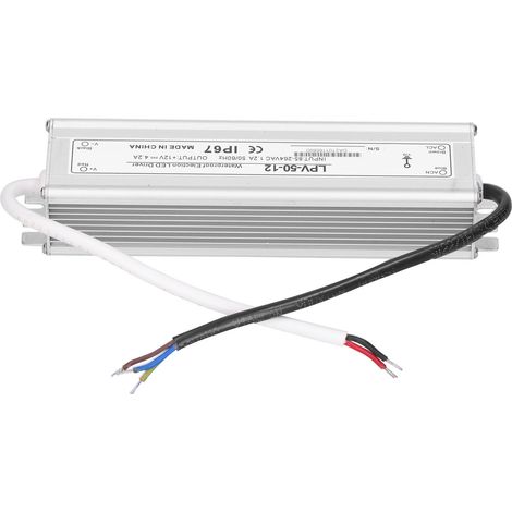 Alimentation électronique étanche BERM LED 50 W, transformateur adaptateur LPV-50-12 DC12V (1/5)