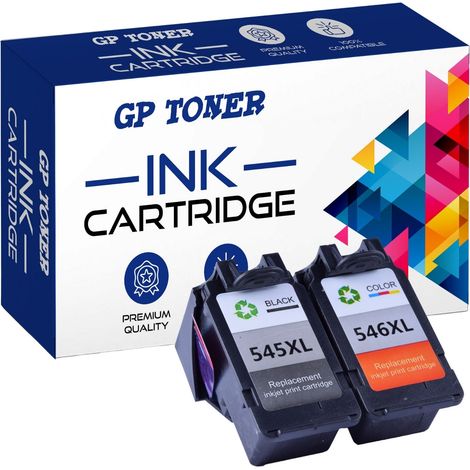 2 cartouches d'encre pour imprimantes Canon GP-C545XL et C546XL GP (1/5)