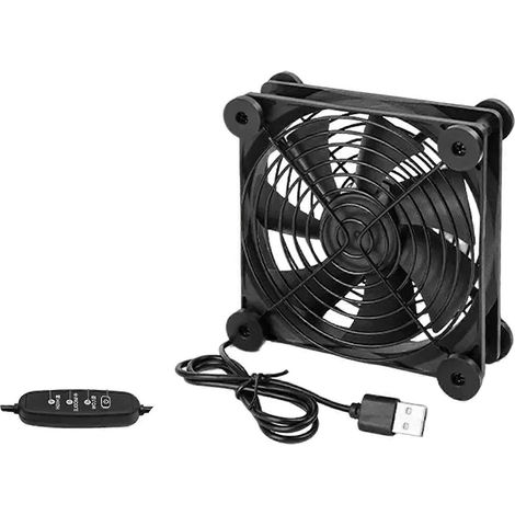 Effizienter 120-mm-USB-Lüfter mit Ständer zur Kühlung von Routern, Netzwerkservern und Laptops (mehrfarbig, Lüfterdrehzahl einstellbar) (1/5)