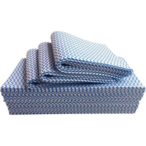 Einweg-Geschirrtücher, wiederverwendbare Reinigungstücher, besonders strapazierfähige Einweg-Küchentücher, 60er-Packung, 30 x 60 cm, blau, saugfähig und schnelltrocknend. (1/5)