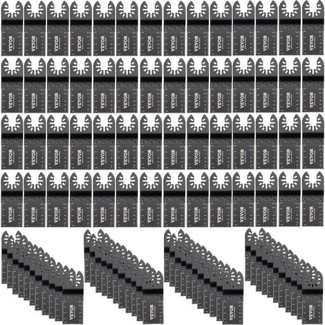 Vevor – Lames de scie oscillantes 100 pcs – Acier au carbone 45-47 HRC – 34,92 mm pour bois, métal et plastique – Coupe précise et rapide