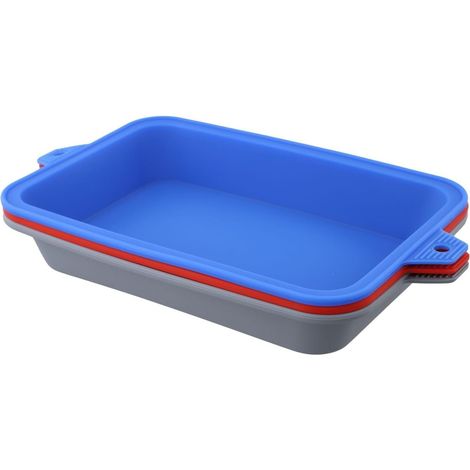Lot de 3 bacs à graisse réutilisables en silicone pour barbecue Weber et camping (1/5)