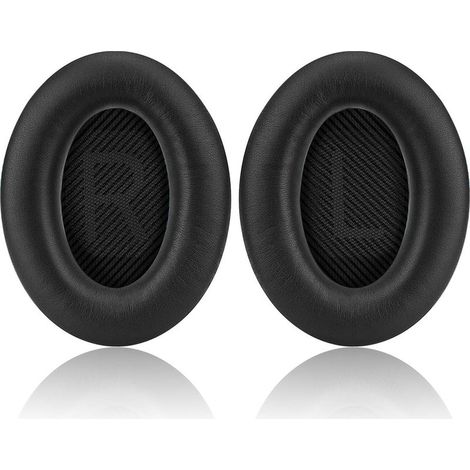 Remplacement Oreillettes pour QC25, Coussin d'oreille Coussin pour Bose Calme Confort 15 QC15 QC35 Ae2 Ae2i Ae2w, Autour des écouteurs d'oreille Coussinets et Tapis de Mousse intérieure (Noir) (1/5)
