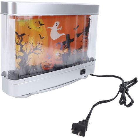 Lampe de table décorative aquarium artificiel Halloween fantôme sorcière LED animée écran autocollant GP+ABS 30x22.5x7cm lumière blanche salon chambre 1 pièce (1/5)