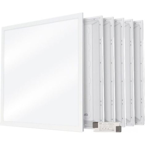 Satz mit 6 LED-Panels 600 x 600 40 W, hohe Helligkeit Farbtemperatur: 4000K neutralweiß