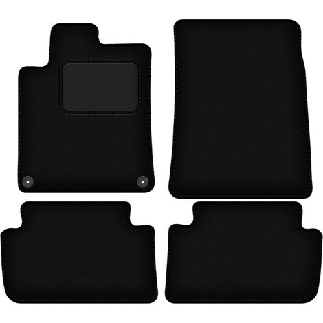 Alfombrillas de terciopelo negro para Peugeot 407 coupé, sedán y familiar (2004-2011) (1/5)
