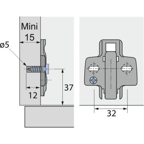 EMBASE EXC. FERR ANGLE D5 - HETTICH