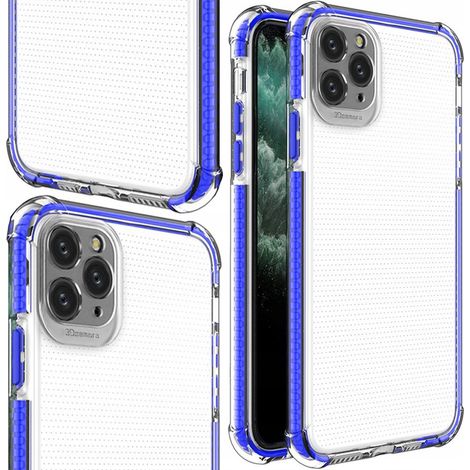 Custodia protettiva flessibile in gel Spring Armor con cornice colorata per iPhone 11 Pro Max, colore blu. (1/4)