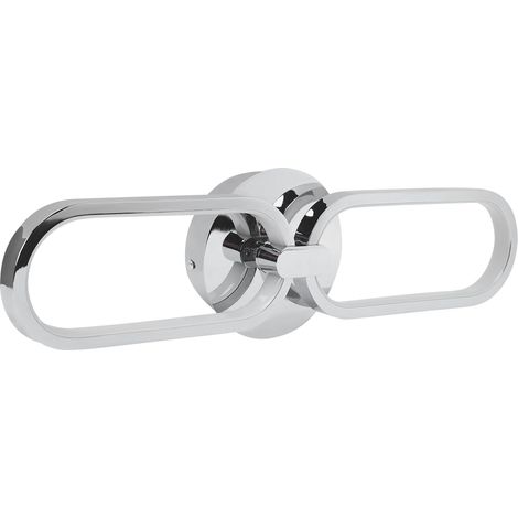 Lámpara de pared LED de metal plateado pantalla iluminación cálida Krang
