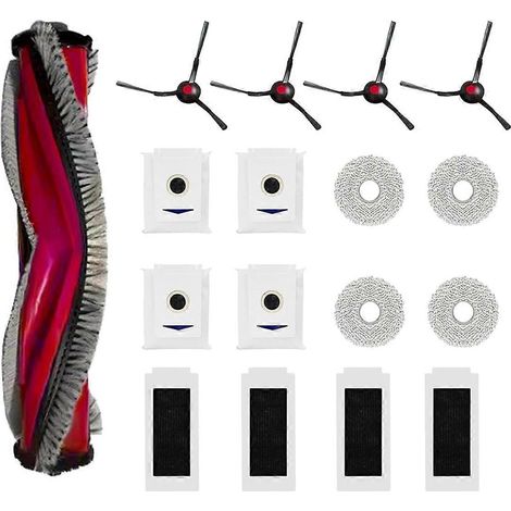 Pour Ecovacs : brosse principale, filtre à poils, chiffon de nettoyage, sacs à poussière (1/5)