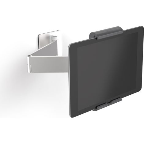 Durable 893423 Tablet Wandhalterung (mit Schwenkarm für Tablets 7-13 Zoll, 360° drehbar mit Diebstahlsicherung) silber/anthrazit (1/5)