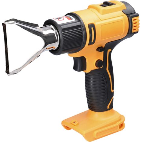 Pistolet air chaud sans fil 18V lithium rechargeable réglage température 300-550°C outil chauffant ABS 165x69x208mm 538g avec 7 accessoires (1/5)