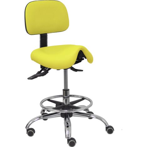 Taburete Zarza similpiel amarillo