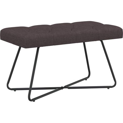Panchina con bottoni imbottiti Marrone Scuro 80 x 40 x 46 cm vidaXL (1/5)