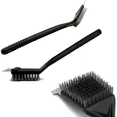 Spazzola Pulizia Griglia Con Setole Resistenti, Raschietto E Manico Ergonomico (1/5)