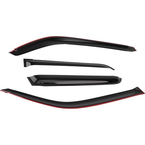 Rain Shield Wind Deflectors for Toyota Yaris MK2 2005-2011 5-Door Black Set 4Pcs