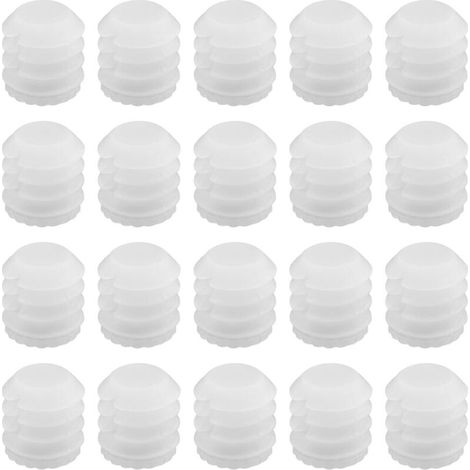 Lot de 100 chevilles d'extension en plastique M4 x 10 mm - Blanc - 4 mm - Accessoires pour armoire - 8,8 x 10 mm