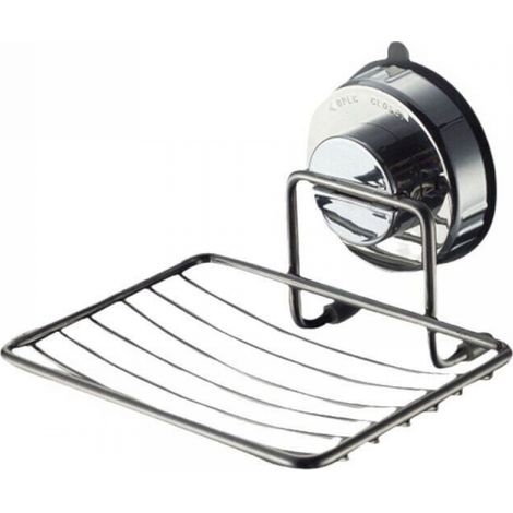 Panier porte - savon mural, acier inoxydable, douche en acier inoxydable, ventouse, porte - savon (1/4)