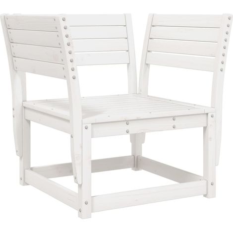 Maison Exclusive - Sedia da Giardino Bianca in Legno Massello di Pino