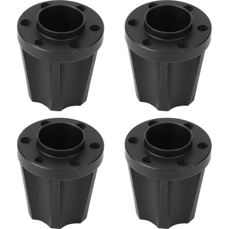adaptateurs hexagonaux noirs pour roues de voiture RC SCX10 1/10 (crawler RC, roues de 1,9 et 2,2 pouces, diamètre 23 mm).