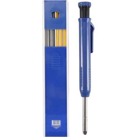 Adecuado para lápices de soldador de punta larga, incluye 7 minas de repuesto de 2,8 mm y sacapuntas incorporado. Ideal para soldadores de tuberías y estructuras de acero.