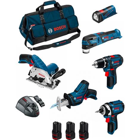 BOSCH Kit BMKB6-28AD3 (GSR 12V-15 GDR 12V-105 GKS 12V-26 GOP 12V-28 GSA 12V-14 GLI 12V-80 3x2,0AhGAL1230CVHDBAG) (1/5)