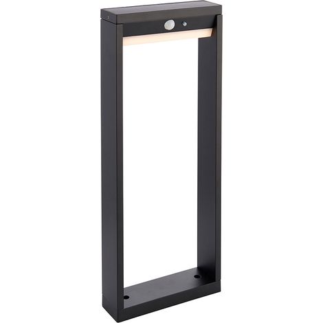 Paletto solare giardino 50cm con sensore PIR nero LED (1/5)