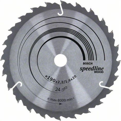 Lame de scie circulaire PRO Wood, 190 x 2,4 x 20 mm, T24