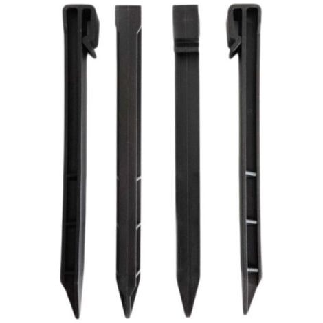 Bardusch-Rori Lot de 10 Piquets pour Bordure de Pelouse noir - 24 cm - Piquets de Terre en Plastique Résistants aux UV