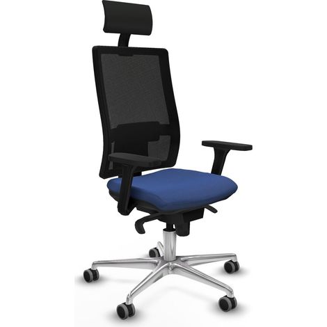 Sedia Ufficio con Poggiatesta Piqueras y Crespo 3D086G1 Blu Marino (1/5)